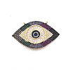 Brass Micro Pave Cubic Zirconia Links KK-Q749-021-1