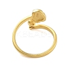 Round & Cloud Matte Brass Open Cuff Rings for Women RJEW-L120-005G-2