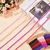 4 Cards 2 Styles Polyester Wavy Fringe Trim Ribbon DIY-GF0009-48E-4