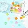 56Pcs 8 Colors Spray Painted Natural Capiz Shell Disc Charms BSHE-FS0001-10-7