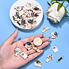 32Pcs 8 Styles Graduation Season Alloy Enamel Pendants ENAM-YW0005-72-4