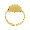 Real 18K Gold Plated 304 Stainless Steel Open Cuff Rings for Women RJEW-B061-01G-01-3