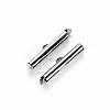 Non-Tarnish 304 Stainless Steel Slide On End Clasp Tubes LS-X-STAS-S115-01H-P-2
