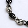 Fashionable 304 Stainless Steel Coffee Bean Chain Necklaces NJEW-I008-34C-2