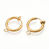 PVD Vacuum Plating 316 Surgical Stainless Steel Clip-on Hoop Earrings LS-X-STAS-S101-13mm-01G-2