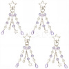 4Pcs Acrylic & ABS Plastic Pearl Jellyfish Pendant Decorations KEYC-SP0001-32C-1
