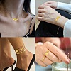 468Pcs 5 Style Brass Round Textured Spacer Beads KK-CJ0002-13-6