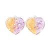 Two Tone Transparent Resin Pendants RESI-C019-01E-1