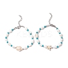 2Pcs 2 Styles Shell Beaded Bracelets BJEW-TA00586-02-2