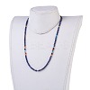 Natural Lapis Lazuli and Agate Beaded Necklaces NJEW-JN02241-4