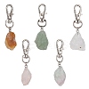 5Pcs 5 Styles Nuggets Gemstone Pendant Decoraiton HJEW-JM01435-S-1