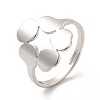 Non-Tarnish 201 Stainless Steel Flower Adjustable Ring for Women RJEW-F131-05P-1