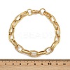304 Stainless Steel Cable Chain Bracelets for Women BJEW-Z143-10G-4