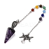 Natural Amethyst Pointed Hexagonal Cone Dowsing Pendulums G-Q184-03E-AS-3