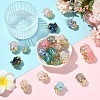 5Pcs UV Plating Transparent Acrylic Beads MACR-YW0004-28A-4