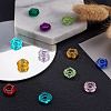 180Pcs 9 Colors Transparent Resin European Beads RPDL-MP0001-02-6