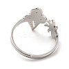 Non-Tarnish 201 Stainless Steel Sun & Ice Cream Adjustable Ring for Women RJEW-F131-02P-3