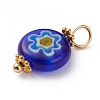Handmade Millefiori Glass Pendants PALLOY-JF00576-3