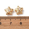 Brass Micro Pave Clear Cubic Zirconia Beads KK-Z112-41G-3