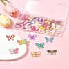40Pcs 2 Styles Printed Translucent Acrylic  Pendants MACR-FS0002-04-10