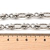 304 Stainless Steel Oval Textured Infinity Link Chain Necklaces for Women Men NJEW-K249-20A-P-5