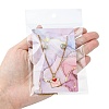 50Pcs Rectangle Hot Stamping Cardboard Paper Jewelry Display Cards CDIS-CJ0001-04-4