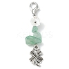 Natural Green Aventurine Chip Pendant Decorations HJEW-JM02712-01-2