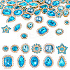 100Pcs Teardrop/Heart/Star Sew on Rhinestones GACR-TA0001-07F-1