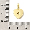 Brass Micro Pave Cubic Zirconia and Shell Pendants KK-K388-77G-02-3