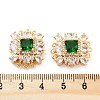 Brass Micro Pave Cubic Zirconia Magnetic Clasps KK-C066-06G-2