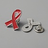 Awareness Ribbon Enamel Pin LS-JEWB-WH0029-29D-1