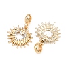 Alloy Crystal Rhinestone European Dangle Charms AL-CBAC2D3-19G-2