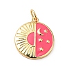 Rack Plating Brass Enamel Pendants KK-H431-29G-1
