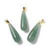 Natural Green AventurineTeardrop Pendants X-G-Q005-03G-06-1