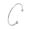Tarnish Resistant Classic 201 Stainless Steel Cuff Bangles for Women BJEW-P289-01P-1