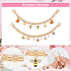 Daisy/Bee Alloy Enamel & ABS Plastic Imitation Pearl Pendant Decorative Purse Chains AJEW-AB00121-3