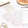 4Sheets 4 Colors PET Waterproof Self-Adhesive Moon Star Sun Decorative Stickers MRMJ-LP0002-13-1