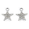Platinum Plated Alloy Charms PALLOY-T073-06P-03-RS-2