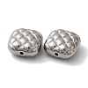 Non-Tarnish 304 Stainless Steel Waffle Beads STAS-I305-202P-2