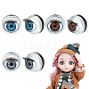 3 Pairs 3 Colors Iron & Polystyrene & PET Doll Craft Eyes DIY-PH0031-58A-1