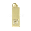 Brass Micro Pave Clear Cubic Zirconia Pendants KK-P266-06G-R-1