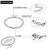 304 Stianless Steel Cable Chain Bracelet Making STAS-CJ0001-137-2