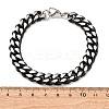 304 Stainless Steel Cuban Link Chain Bracelets for Men Women BJEW-C124-04A-02-5