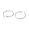 Ion Plating(IP) 316 Surgical Stainless Steel Hoop Earrings Findings STAS-F149-32M-E-3