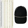 8Pcs 304 Stainless Steel & Brass & Aluminium  Baseball Cap Chain HJEW-SW00145-1