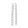Brass Clear Round Cubic Zirconia Links Connectors ZIRC-G170-23B-P-1