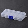 Stationary 10 Compartments Rectangle Plastic Bead Storage Containers CON-M005-01-1