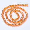 Electroplate Glass Beads Strands X-EGLA-A034-T4mm-B16-2