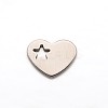 Non-Tarnish Heart with Star 304 Stainless Steel Charms X-STAS-M211-02-1