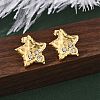 304 Stainless Steel Rhinestone Stud Earrings for Women EJEW-U052-02G-3